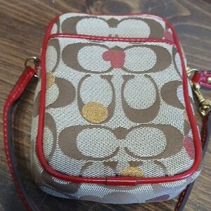 Coach Signature Demi mini Pouch Hand Bag". VINTAGE RARE FINAL PRICE